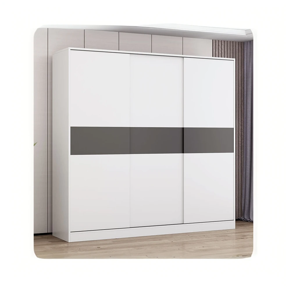 衣柜家用卧室实木生态板推拉门衣橱现代简约储物收纳定制儿童柜子