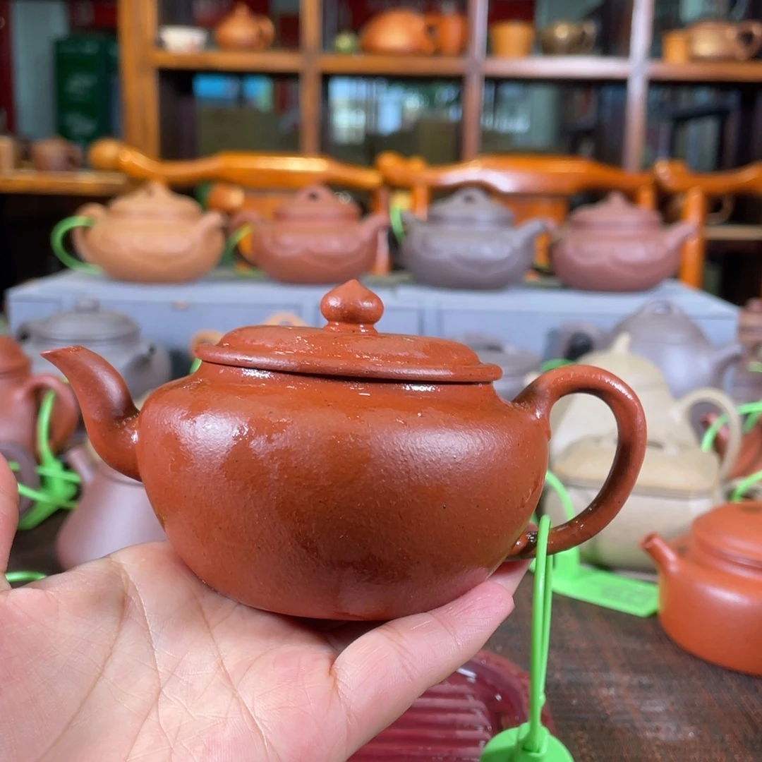 茶壶紫砂原矿紫砂大红泥150cc
