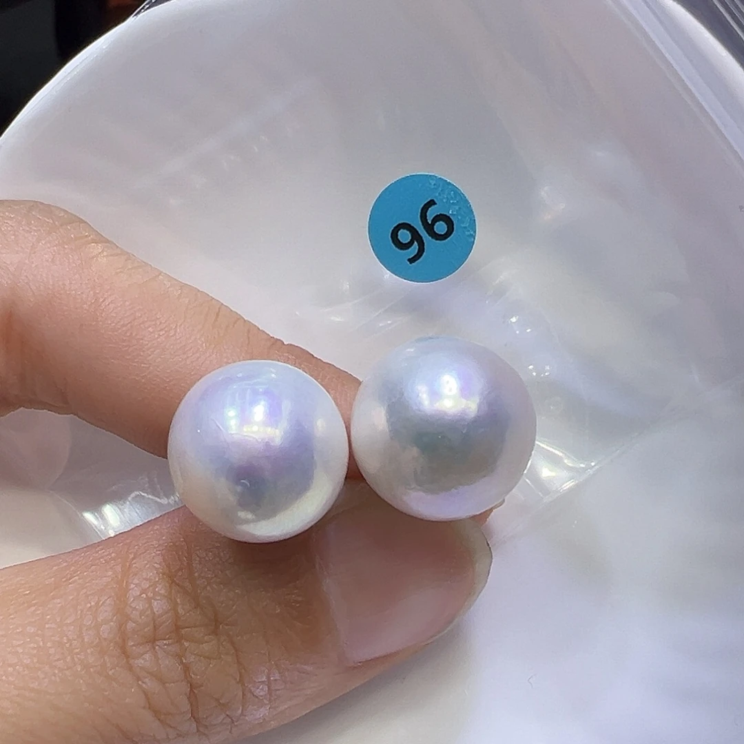 淡水珍珠耳饰银S925镶嵌