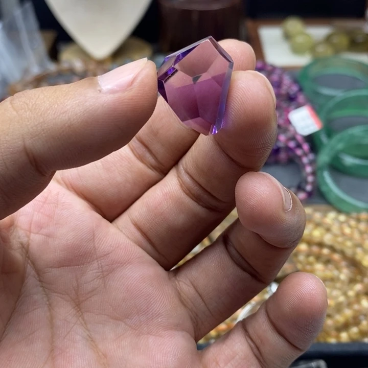未镶嵌颈饰紫晶全净体巴西紫水晶随形
