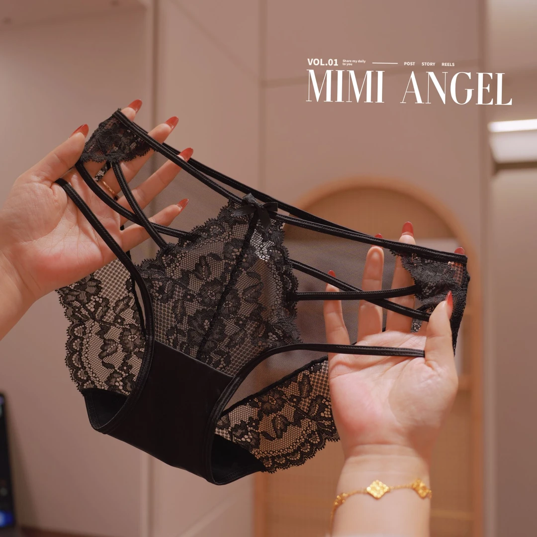 冬日限定法式蕾丝内裤性感黑色内裤无痕舒适女三角裤时尚大码女士