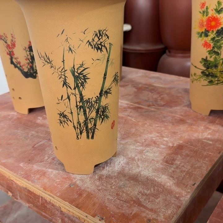 紫砂花盆高度 28口径18单只