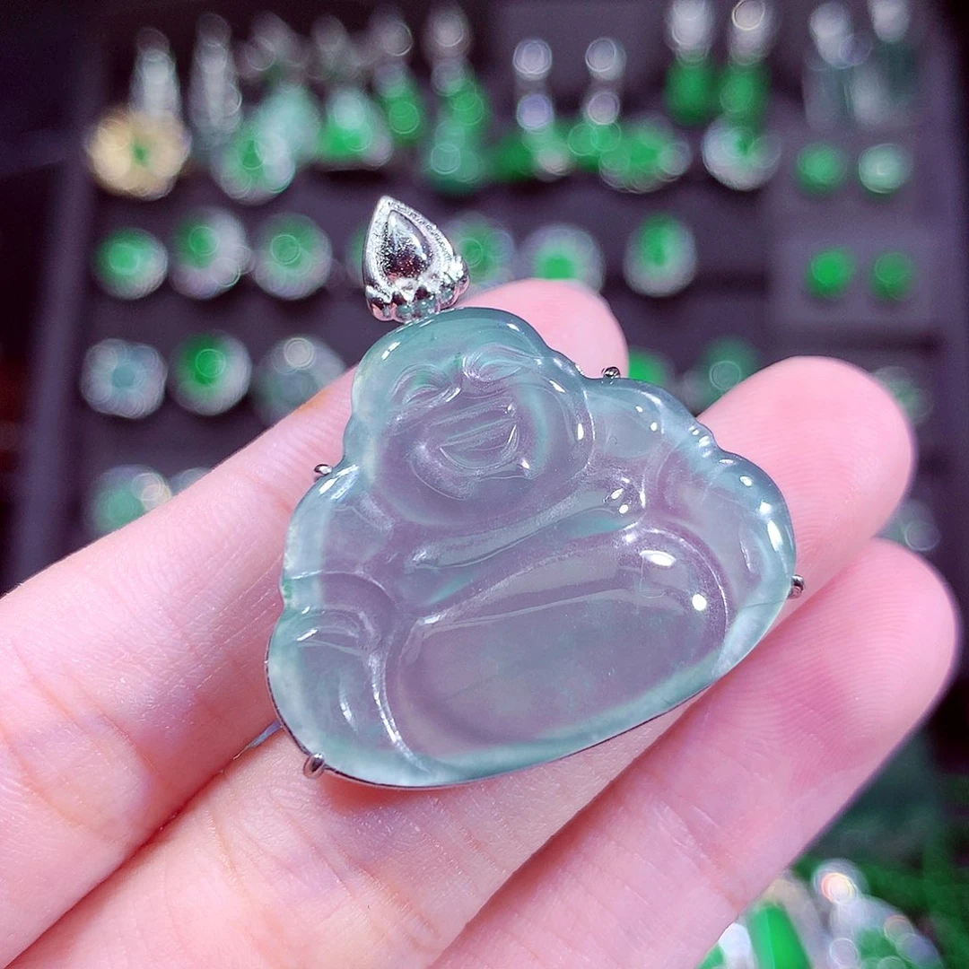 翡翠未镶嵌颈饰天然