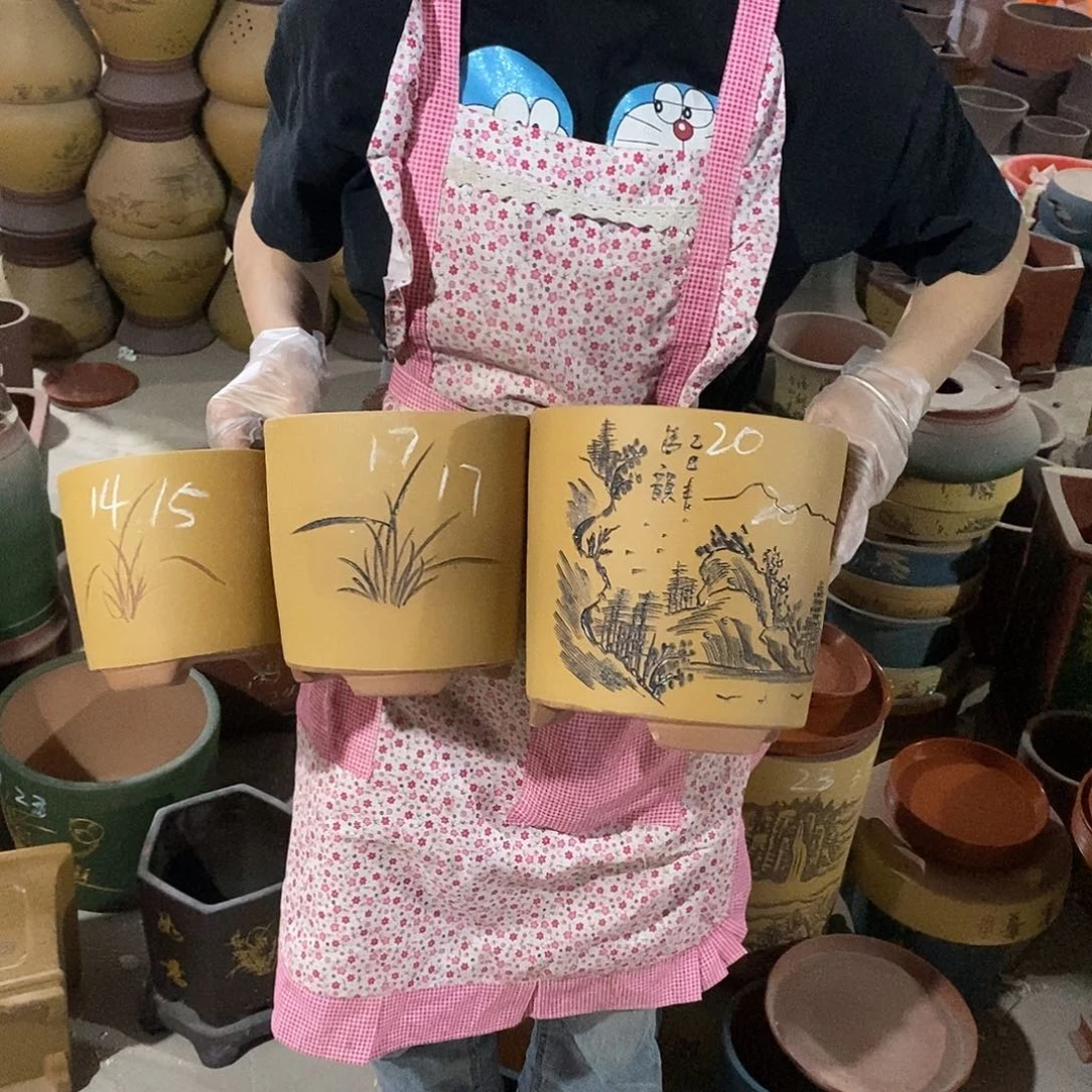 紫砂花盆紫砂花盆