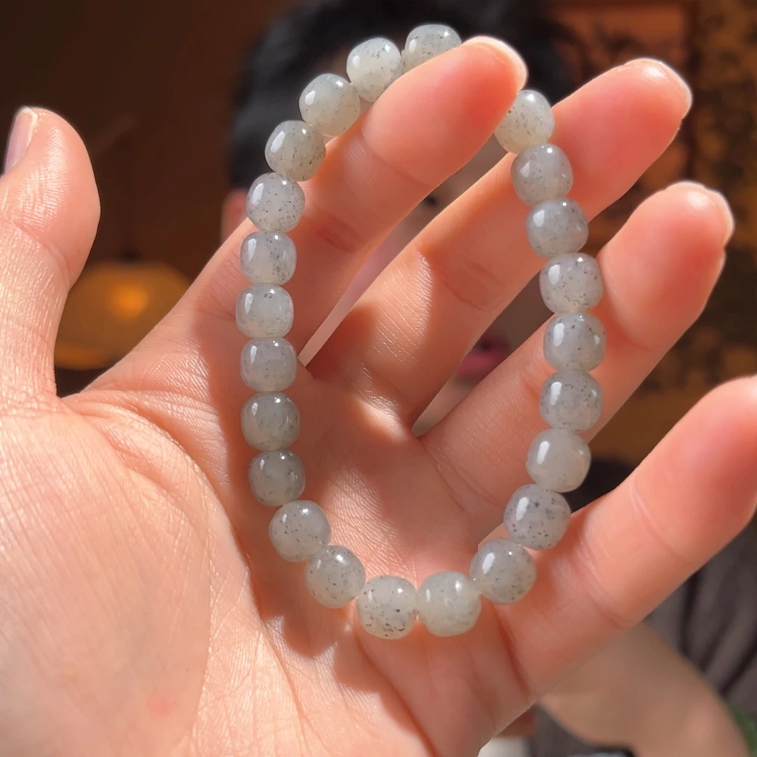 未镶嵌手串和田玉青花8mm80