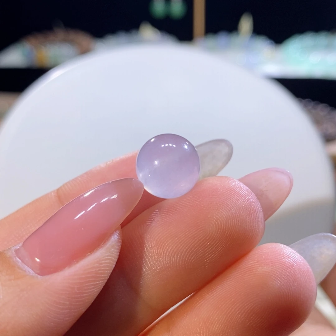 翡翠未镶嵌吊坠(不含链)翡翠高冰圆珠卡11.4