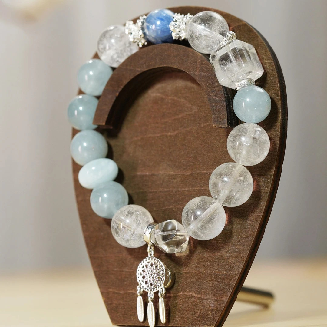 【虚境·浮光浪屿】蓝白水晶手串暑假快乐手串