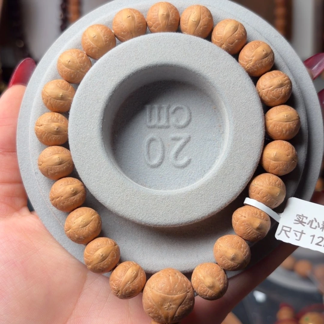 凤眼菩提手串尼泊尔树王籽12.mm实心满肉