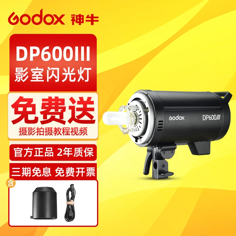 GODOX/神牛dp600iii三代摄影影室专业闪光灯大功率600W人像补光灯