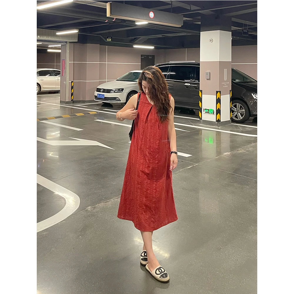 WenWen小个子极简风洋气连衣裙2025夏季流行显瘦宽松裙子4139