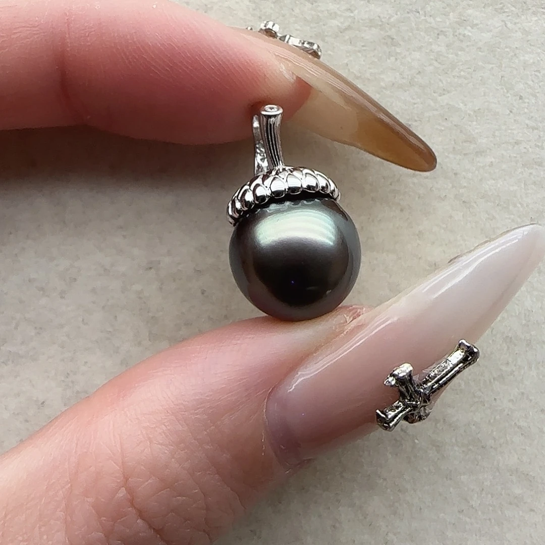 吊坠55海水珍珠银S925镶嵌