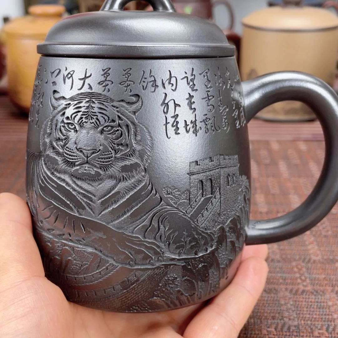 【闪购商品】茶杯紫砂宜兴原矿紫砂盖杯