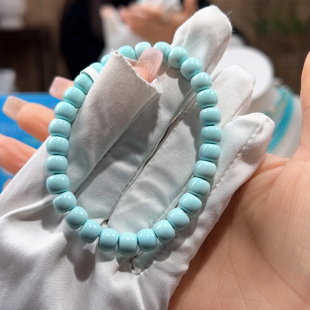 绿松石未镶嵌22瓷釉级老型单圈放漏卡7+