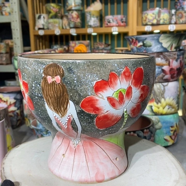 红陶景德镇艺术手绘作品