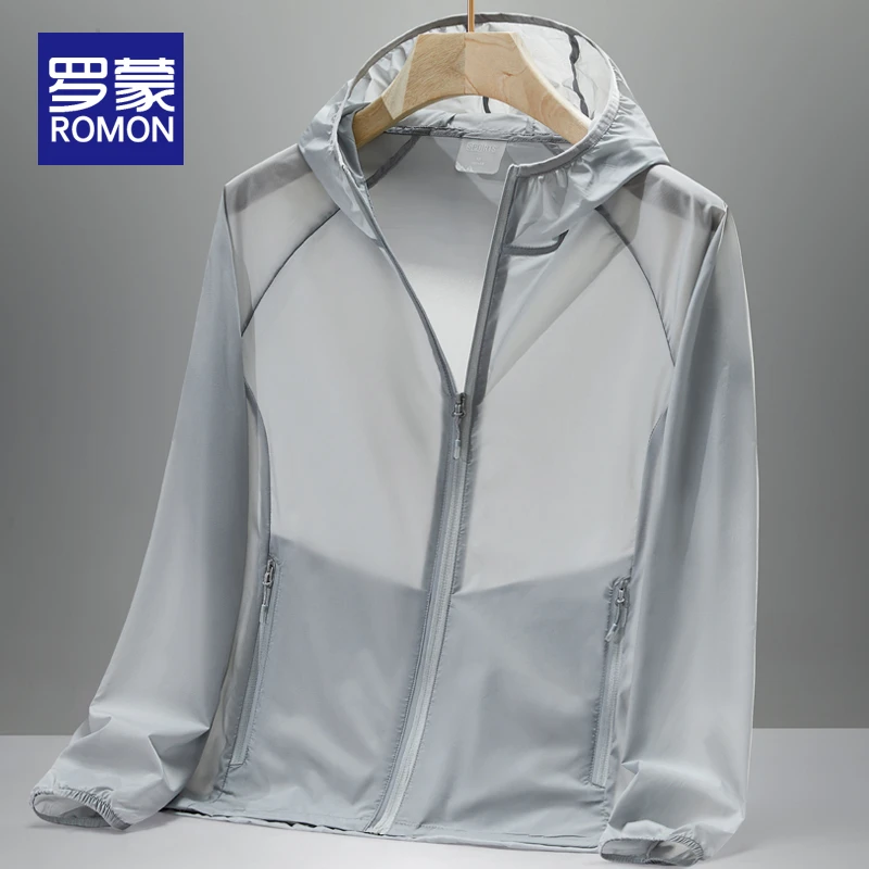 罗蒙防晒衣男款夏天户外遮阳男士钓鱼防晒服男夏季轻薄外套高能感