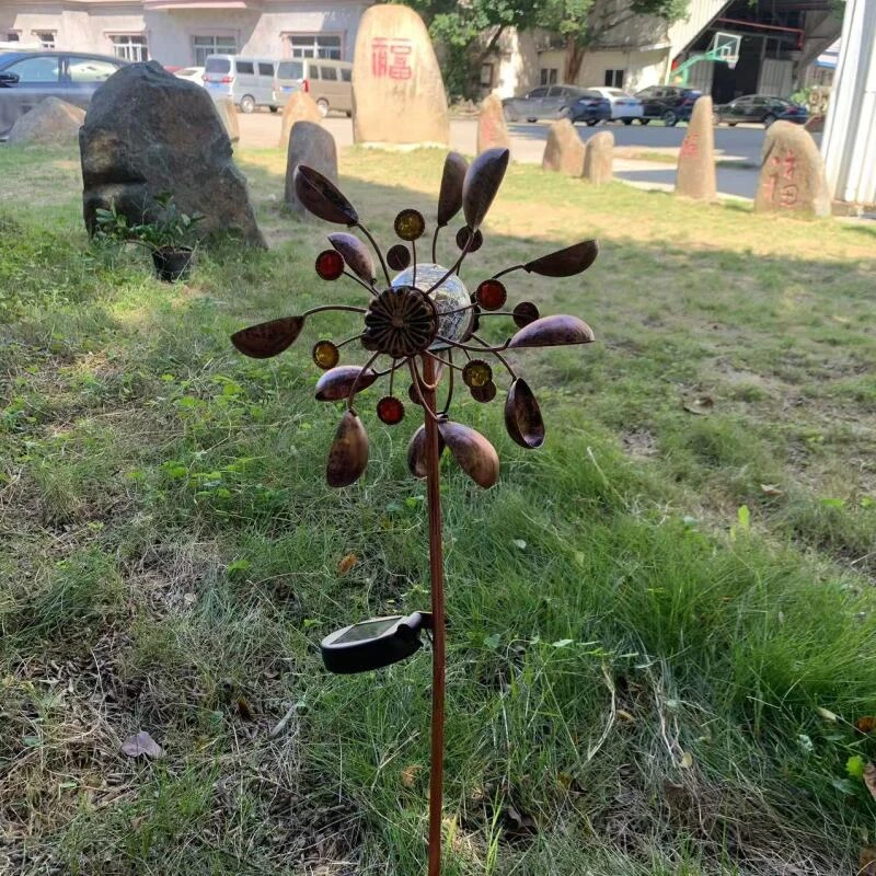 太阳能发光风车地插户外庭院灯