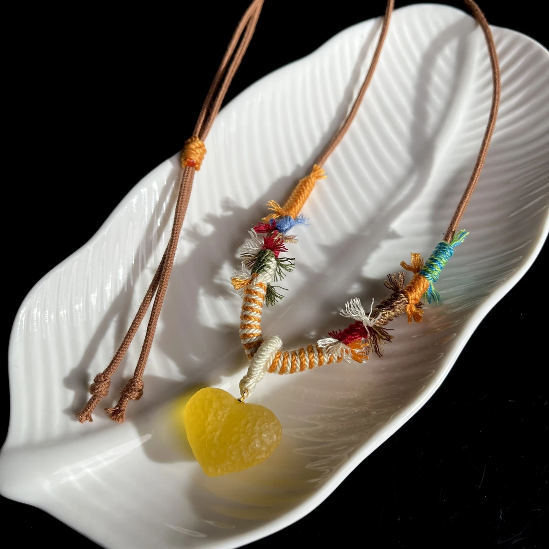 【大鱼甄选】橘皮蜜蜡屁桃DIY毛衣链女款SJ221多样性发其一