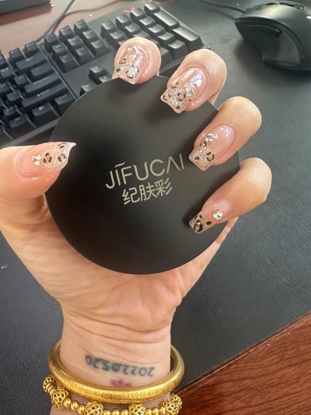 遮脸上黑斑痘印黑眼圈纪肤彩水润遮瑕粉底膏（送刷子定妆粉）学生用