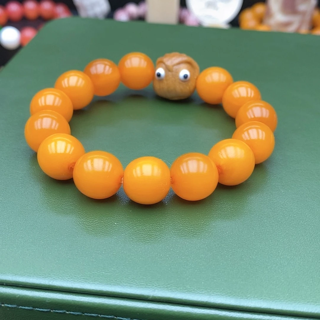 驼骨手串/手链14mm全黄料龟骨