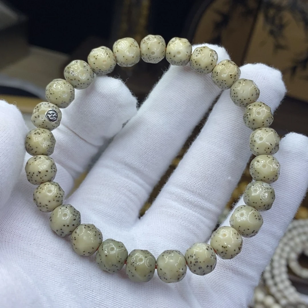 手串星月菩提9/8糯冰大眼睛月朗星稀手工雕刻