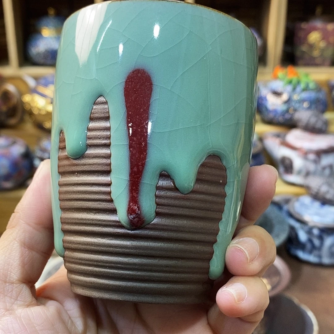 粗陶柴烧志野茶器