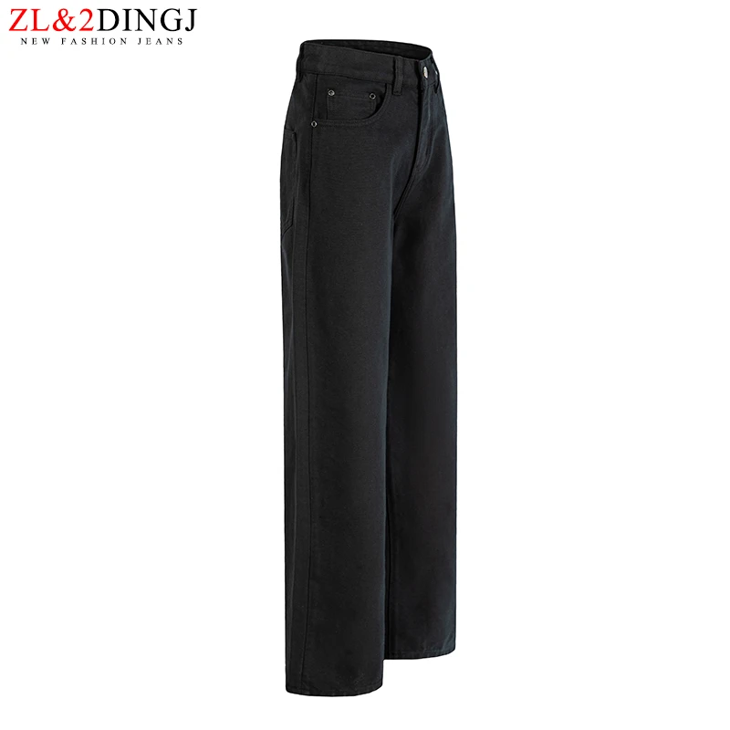 阔腿牛仔裤女高腰宽松深蓝色2025早春新款休闲垂感显瘦大牌时尚