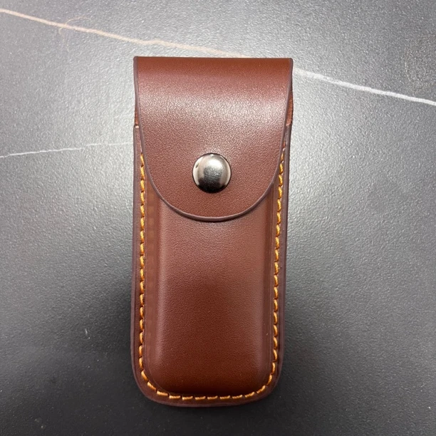 真皮折叠刀套牛皮手工皮鞘户外通用便携收纳刀壳多种尺寸保护套