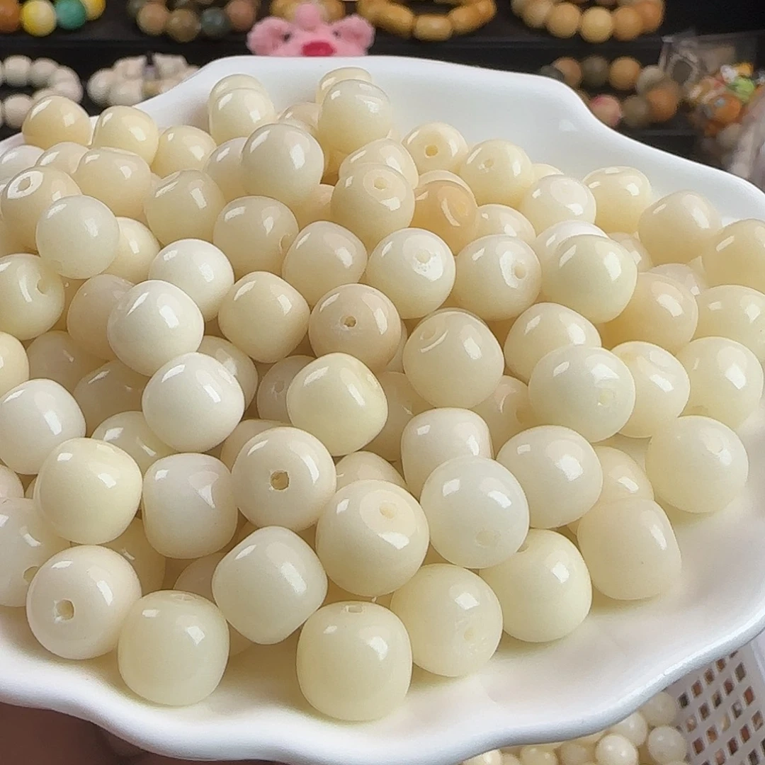 手串菩提根/象牙果卡11瓷白桶500颗