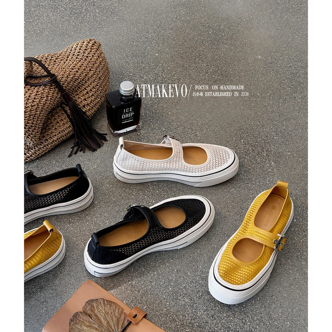 吕小布 | 老钱限定凉鞋 小香蔻*e机编织网调节扣玛丽珍休闲鞋0625