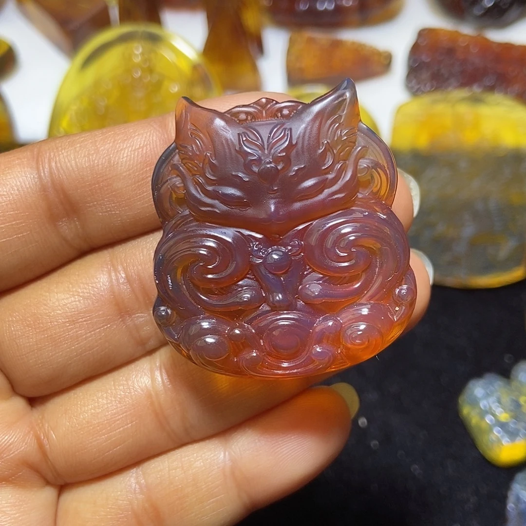 琥珀未镶嵌颈饰缅甸天然琥珀吊坠