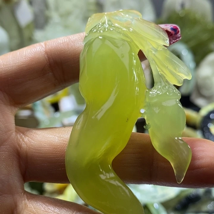 岫玉未镶嵌岫玉手把