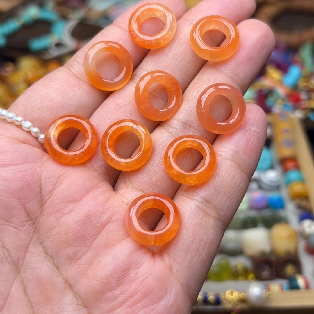 玛瑙/玉髓未镶嵌内径8mm跑环发一个