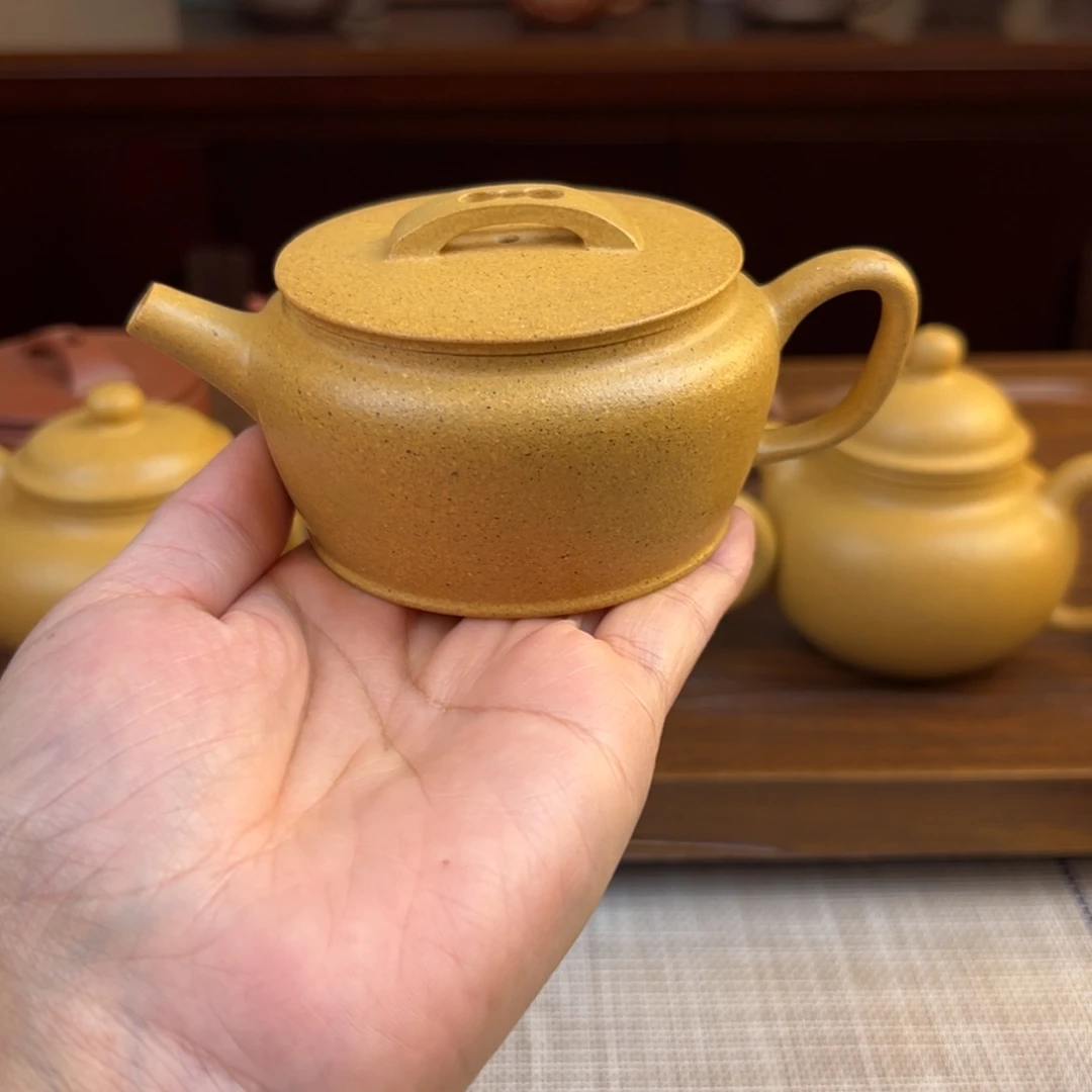 茶壶紫砂黄金段汉瓦全手150cc