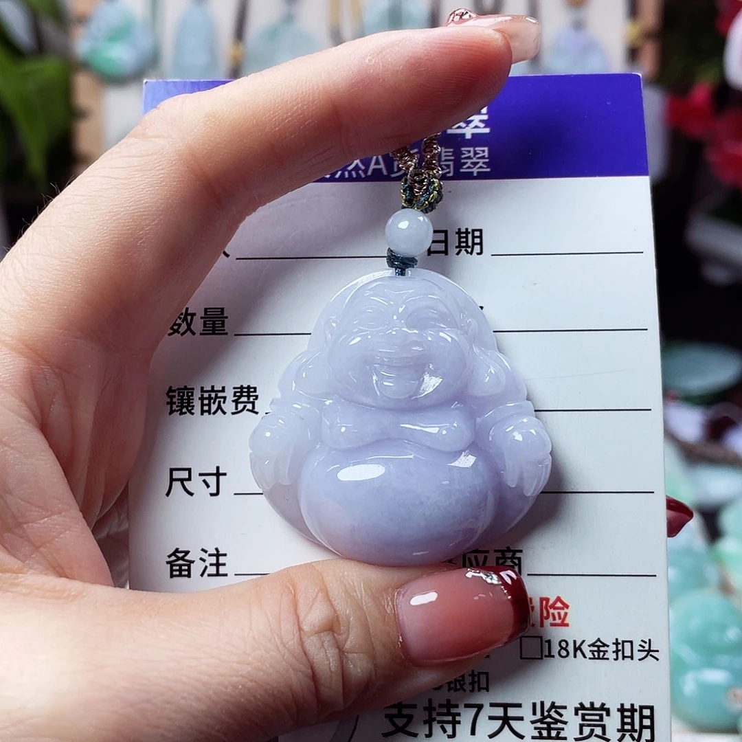 翡翠未镶嵌颈饰佛公56