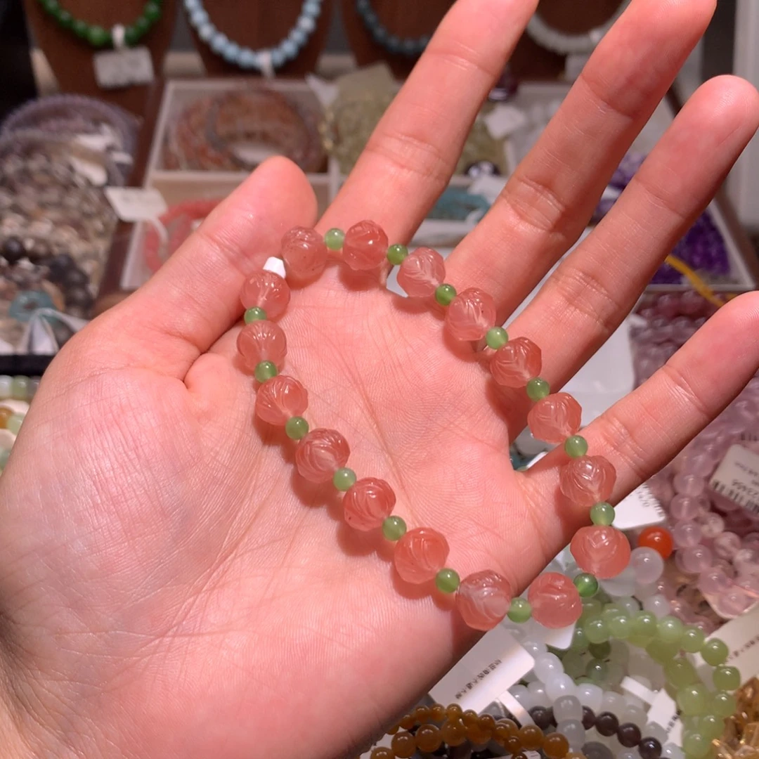 联***姐南红玛瑙未镶嵌手链