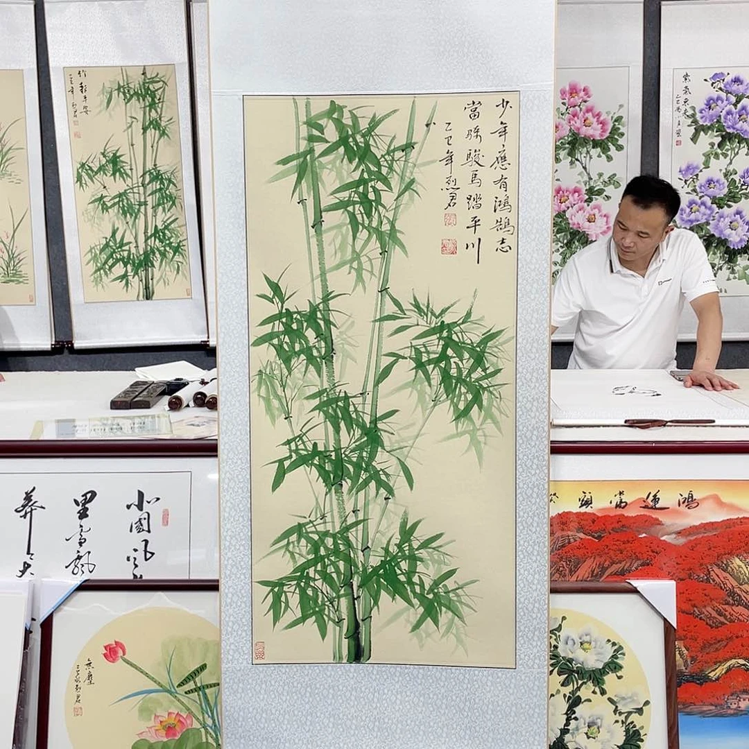 国画手绘手写作品