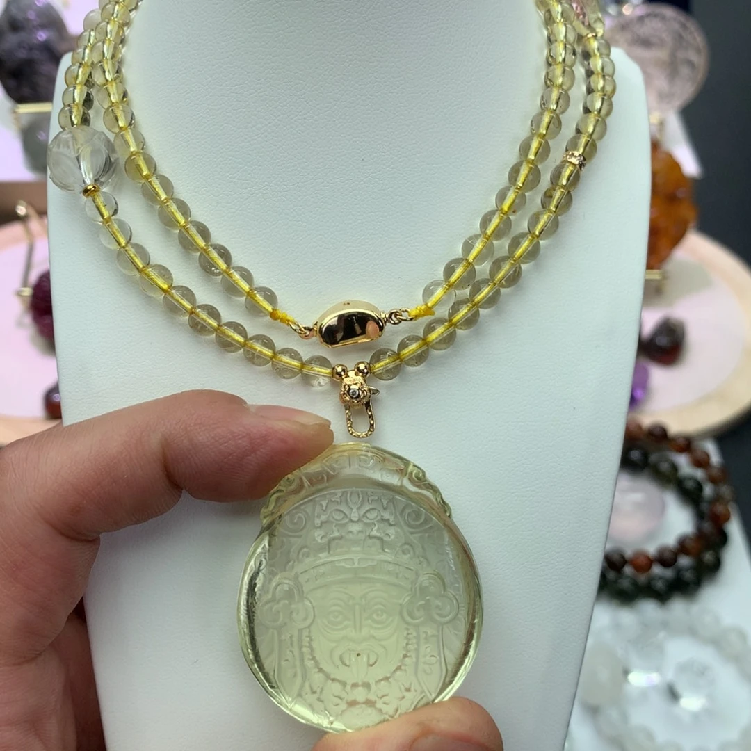 水晶未镶嵌颈饰吊坠