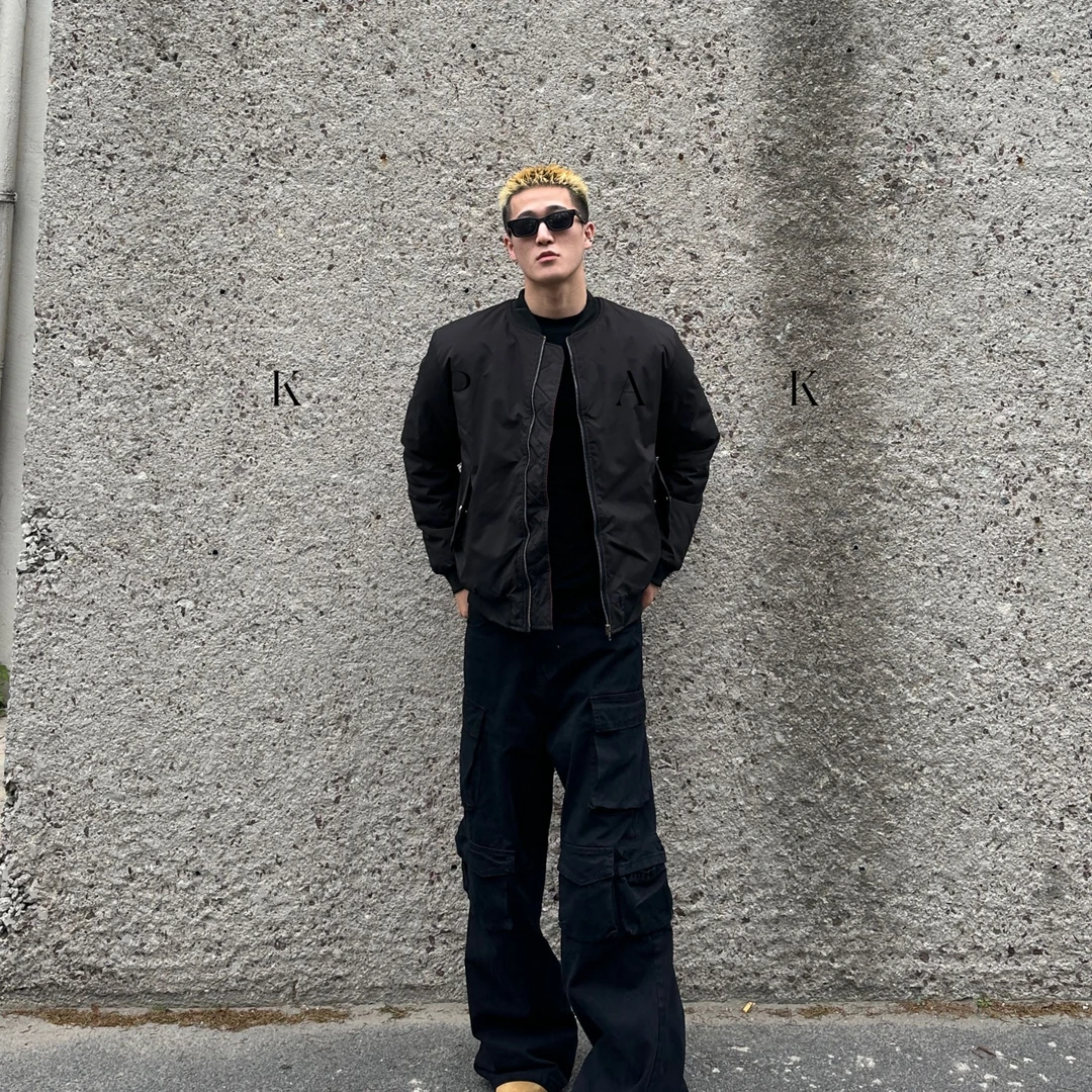 KPAK正肩 型男 红内里美式短宽棉服夹克