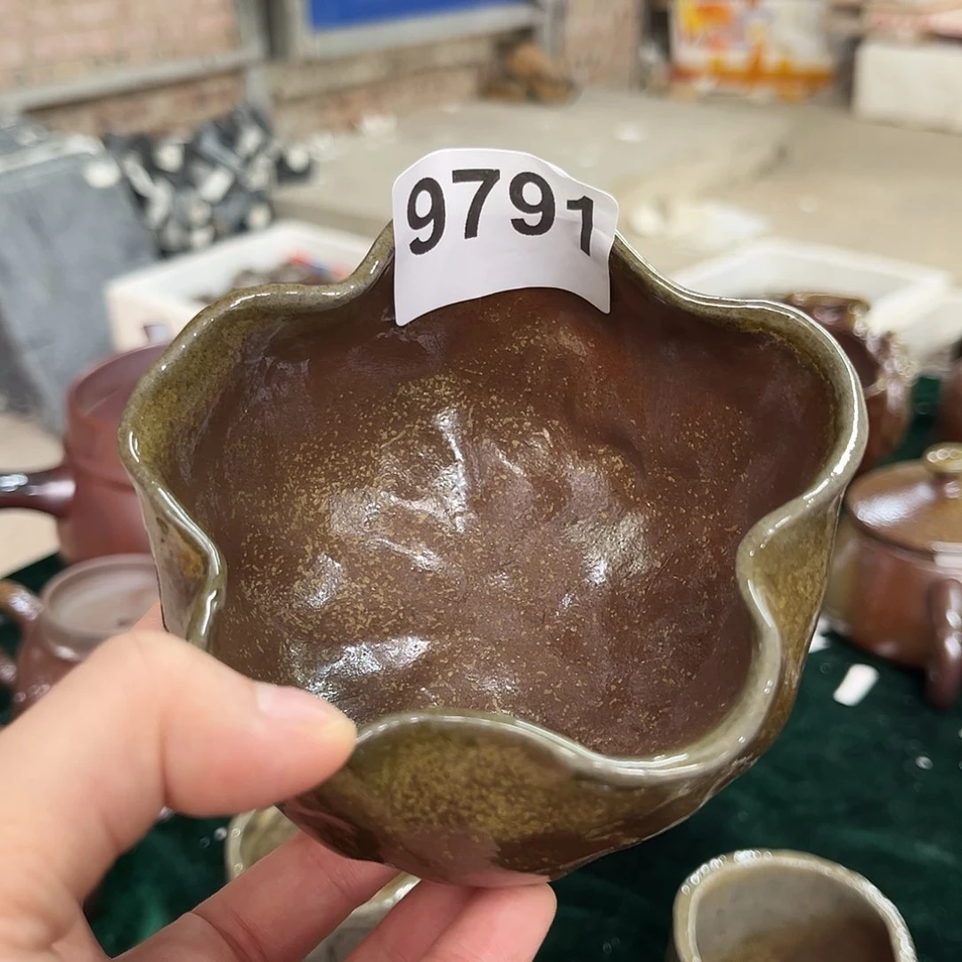 壶女**烟9791柴烧开窑大吉  手捏素杯