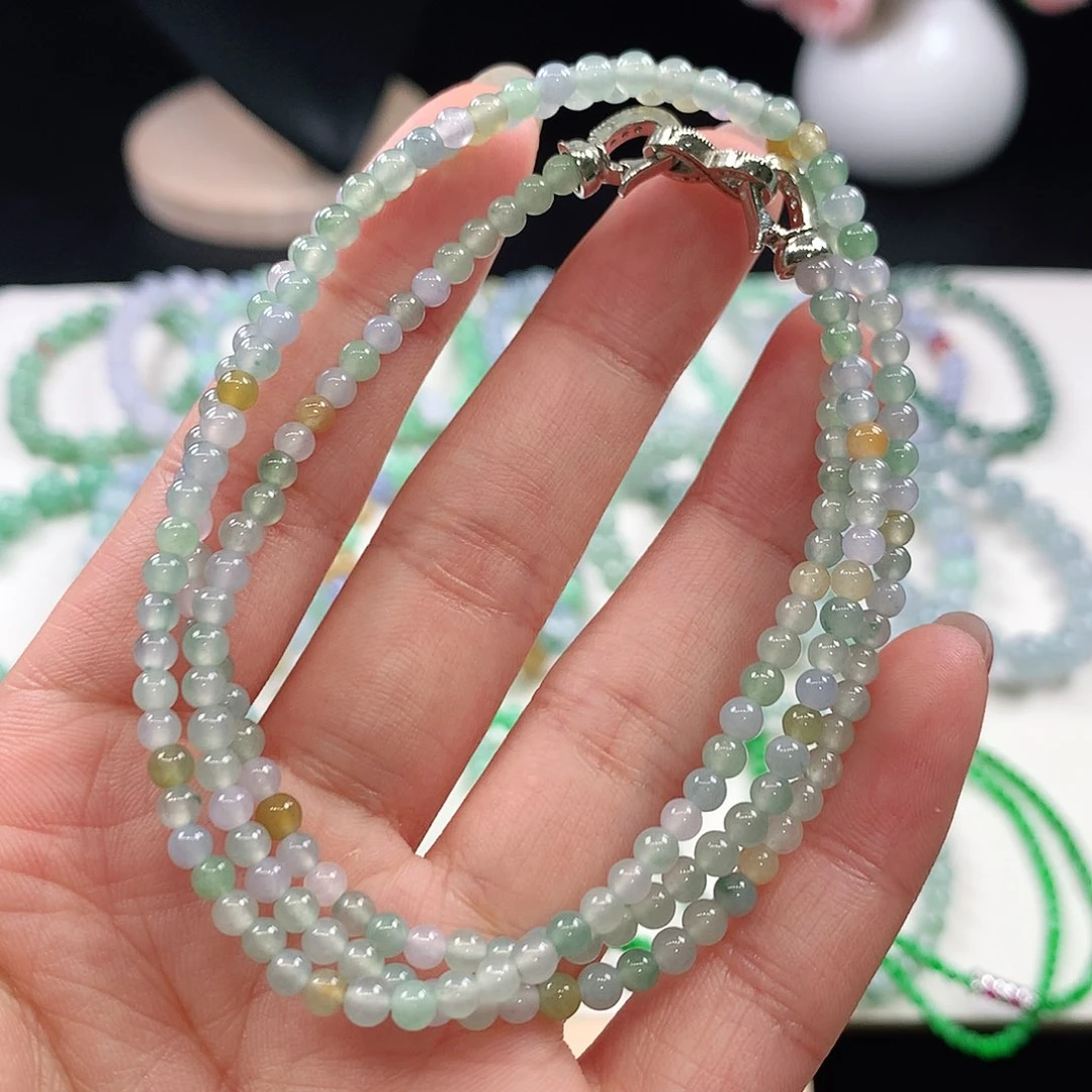 翡翠未镶嵌手链3.5mm