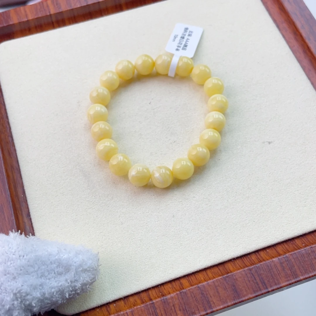 琥珀未镶嵌手链蜜蜡手串10.6克