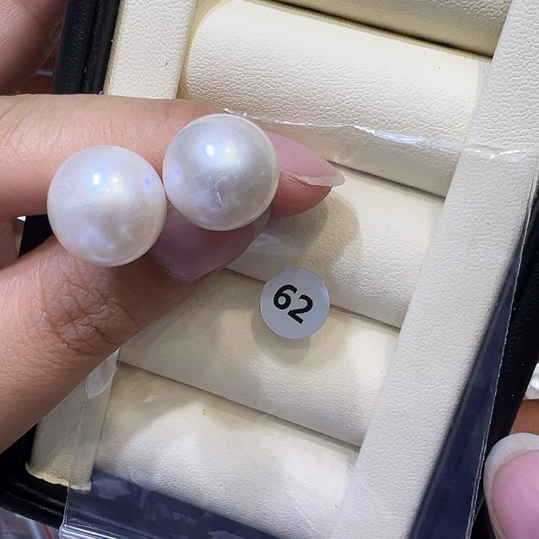 淡水珍珠耳饰银S925镶嵌