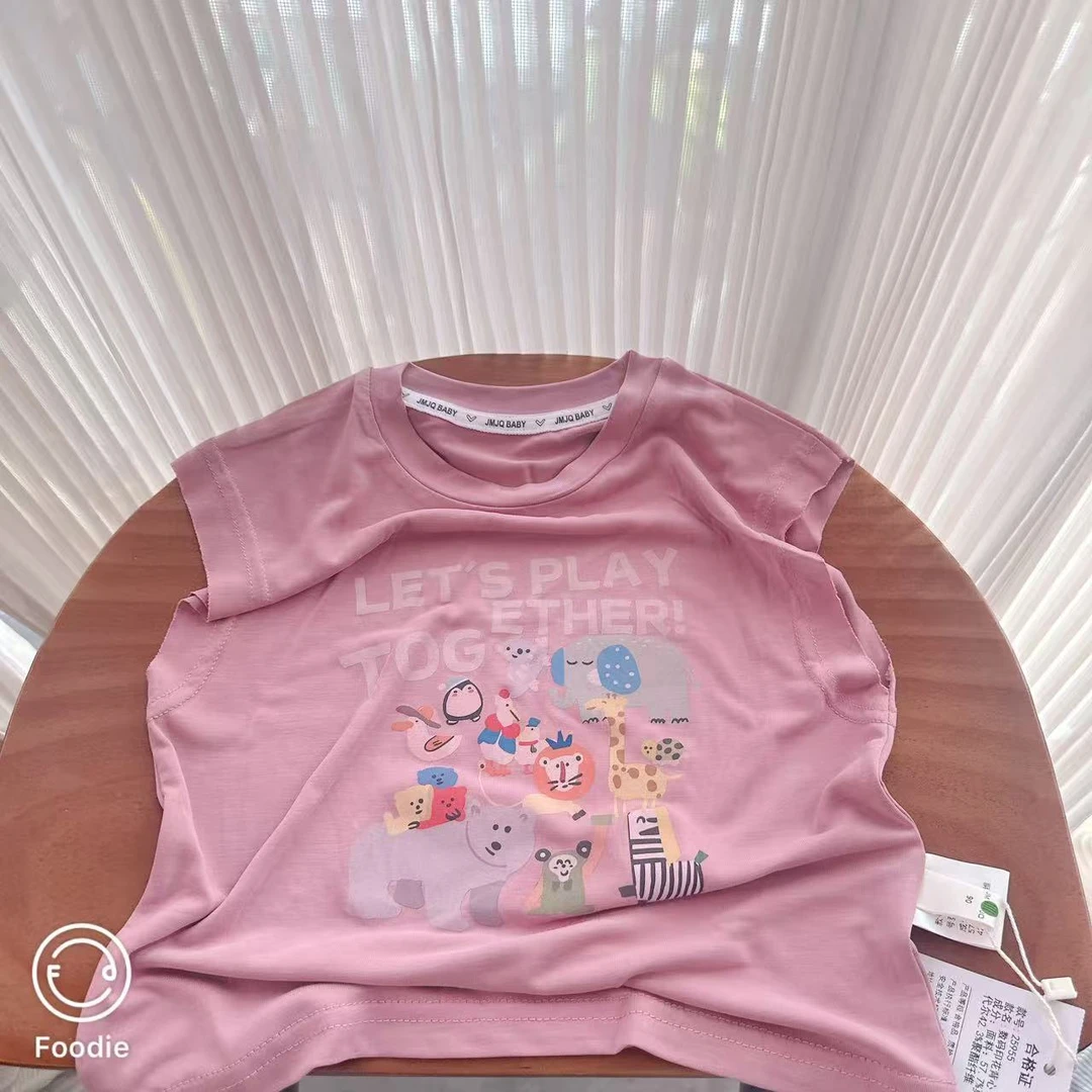 【JMJQ 25955】夏季男女童可爱韩版薄款印花无袖背心