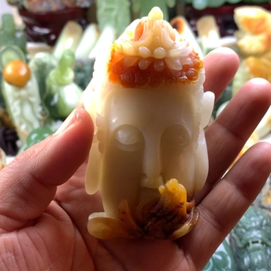 蛇纹石玉未镶嵌岫玉手把件