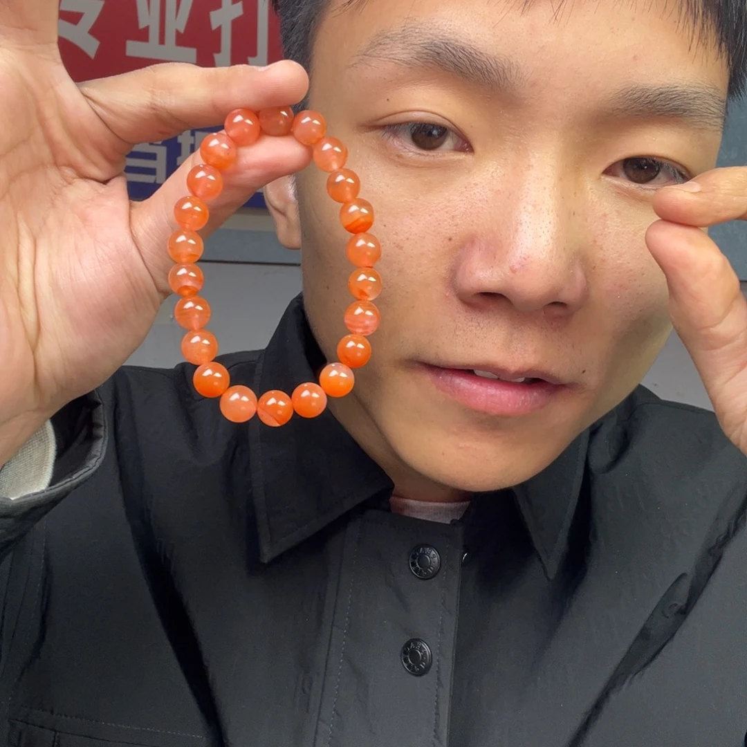 玛瑙/玉髓颈饰未镶嵌多样性南红手串卡9货头