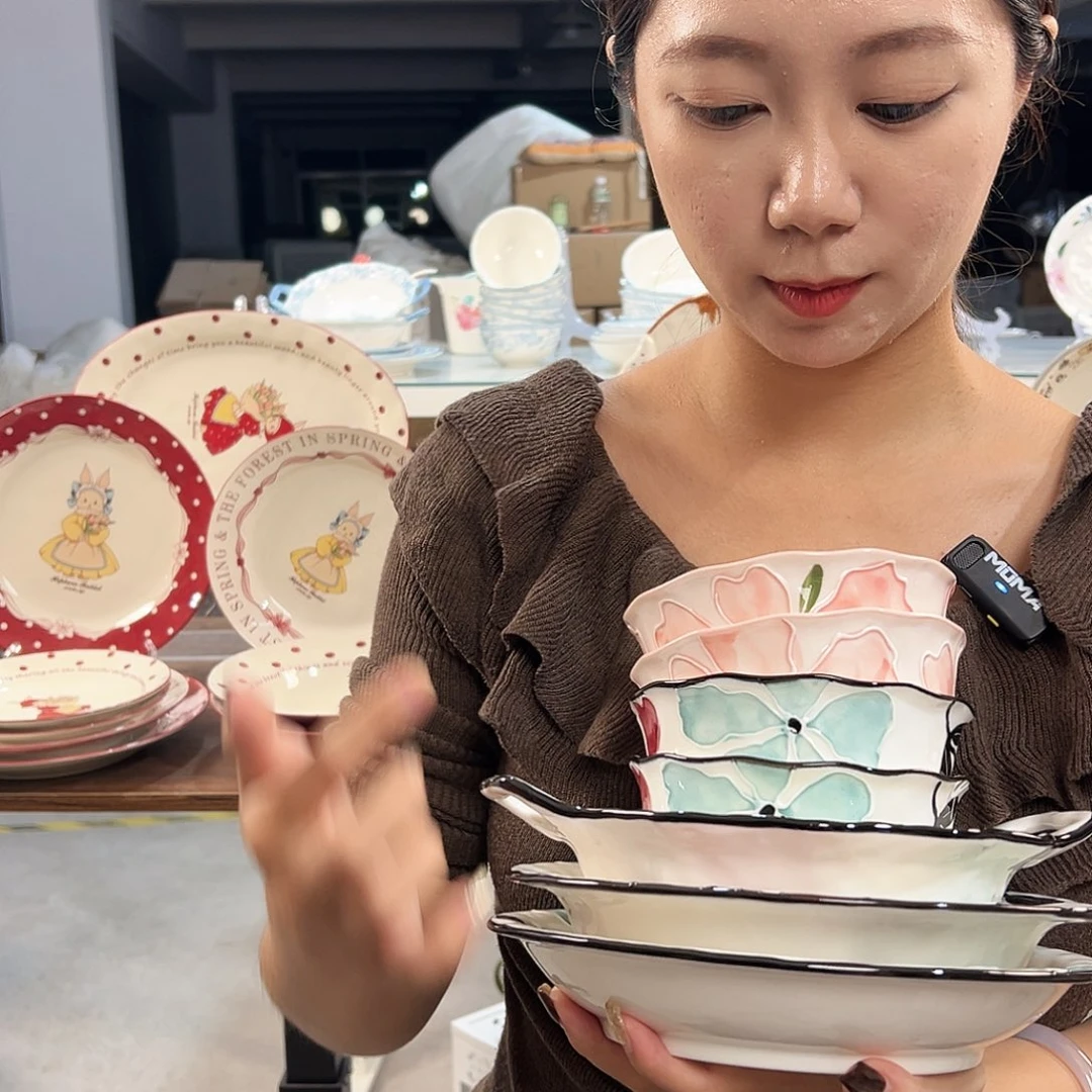 阿***琪潮州陶瓷微瑕源头厂家10件套