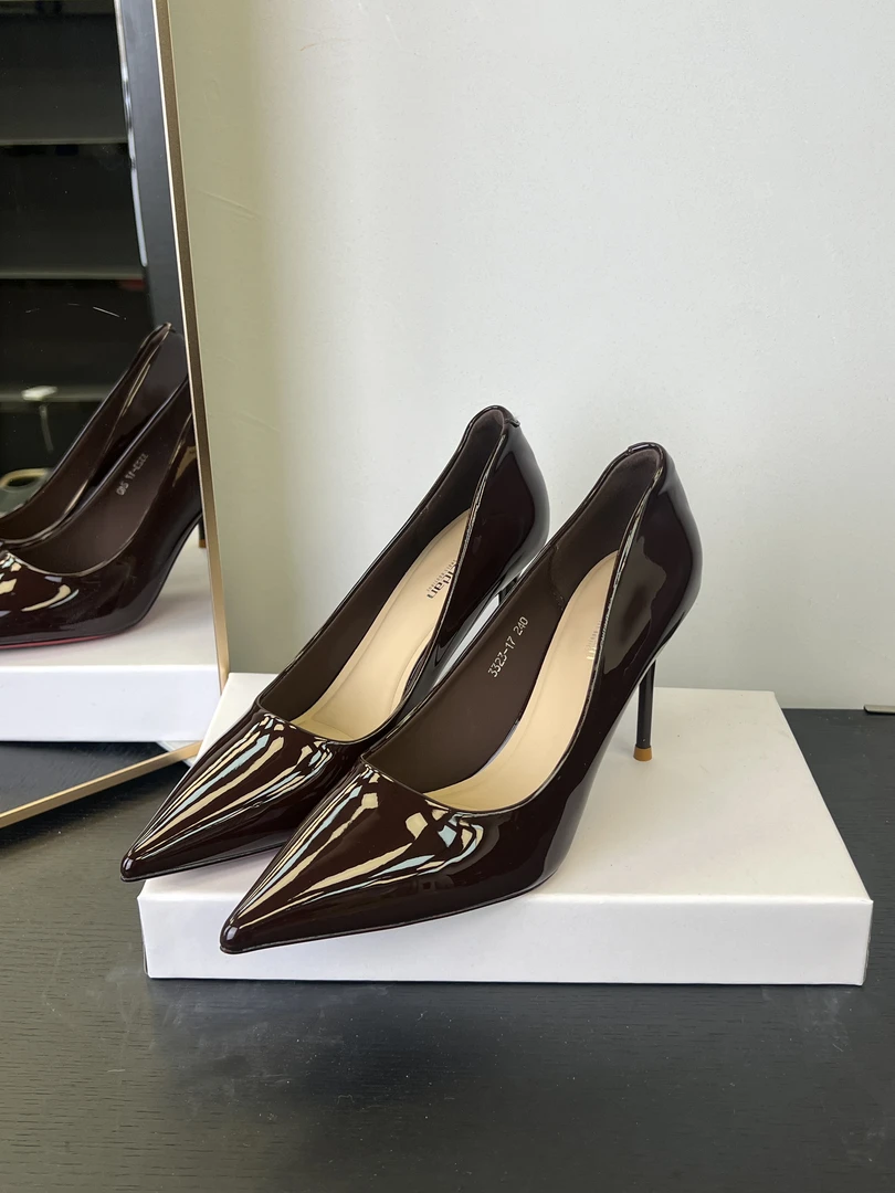 （9厘米）3323-17酒红色细跟高跟鞋（孤品微瑕特价）时尚舒适