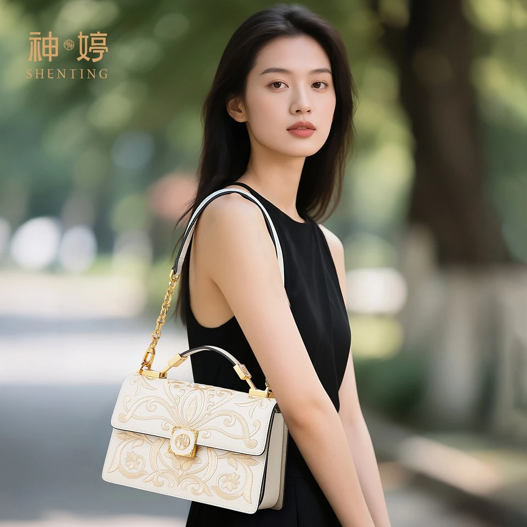 神婷凤冠刺绣2025新款高端轻奢斜挎单肩包生日礼物送女友送老婆