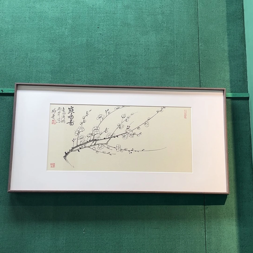 国画董亮带框精装裱50×100