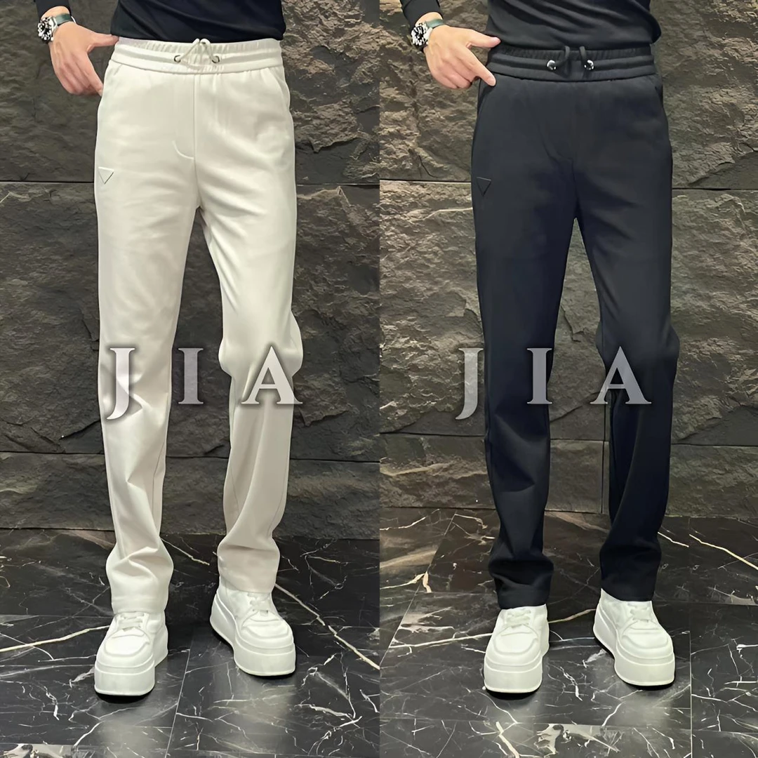 S 轻奢高品2521男士时尚百搭韩版直筒弹力潮流纯色休闲裤